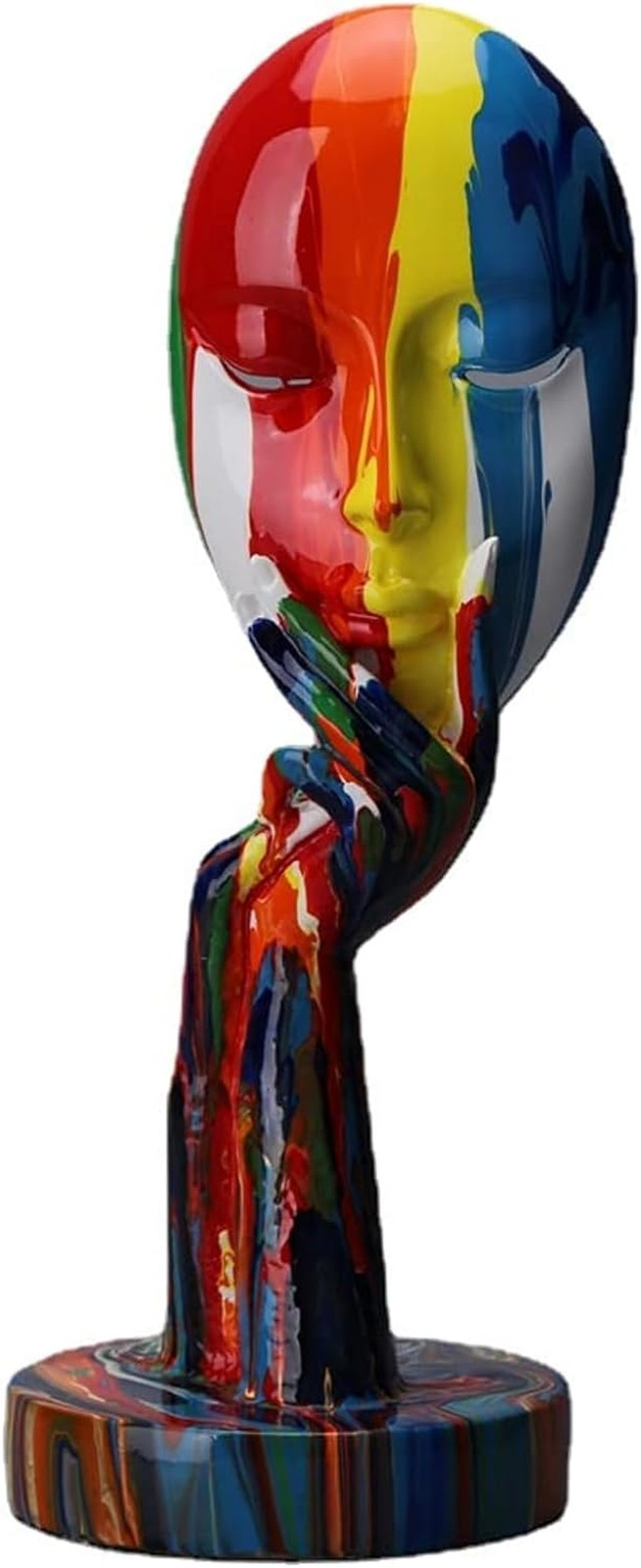 Colorful Abstract Thinker Statue - Modern Feminine Home Decor for Living Room gallery