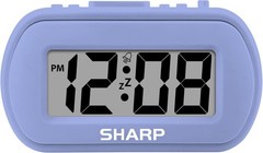 Sharp Digital Alarm Clock – Tactile Case with Soft Rubberized Finish – Lavender