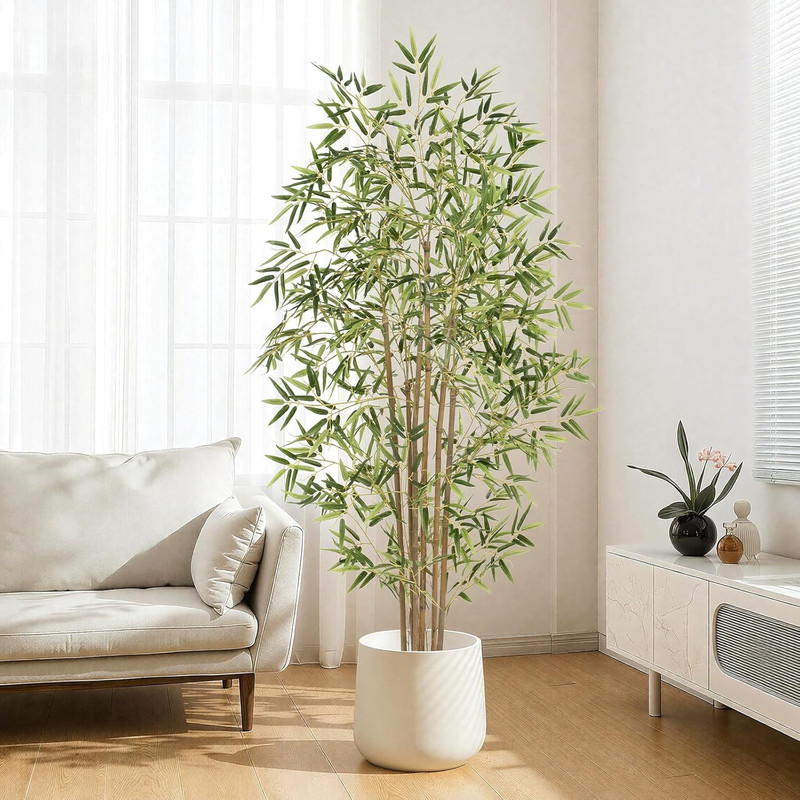 5FT Artificial Bamboo Tree with 6 Realistic Trunks for Home & Office Decor gallery