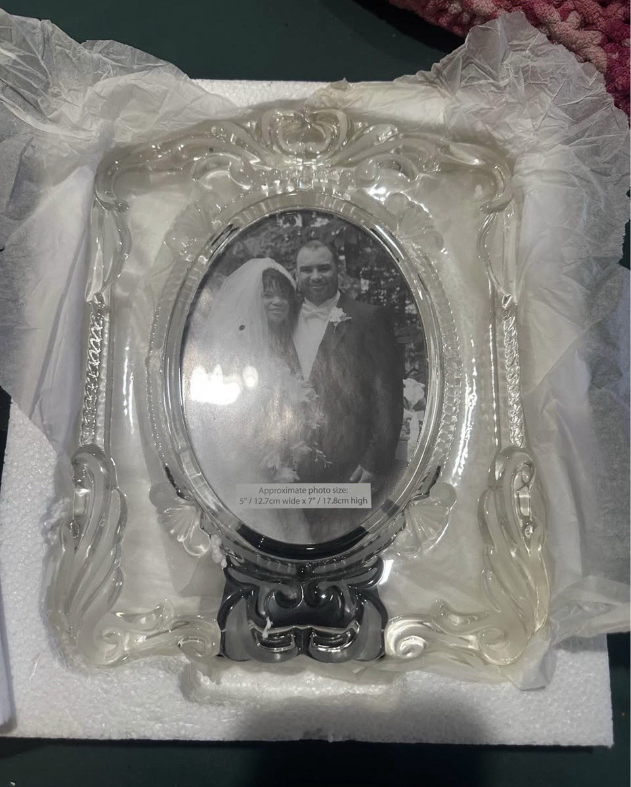 Clear Crystal 5x7 Photo Frame Rectangle, Holds 1 Photo, Fits 5 x 7 in gallery