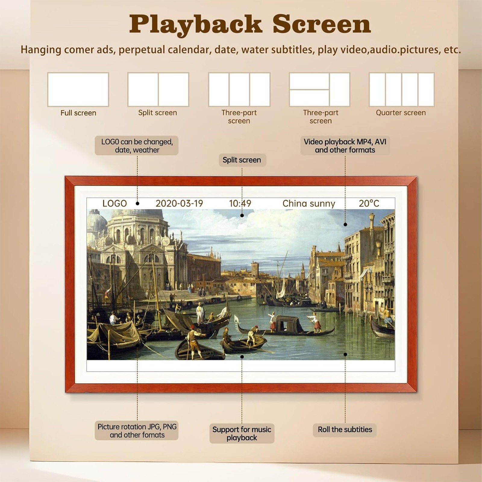 43Inch Large Digital Picture Frame Touch Screen 1920x1080 FHD with stand Gifts gallery