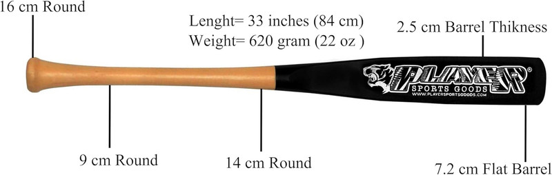 33" Pro Maple Flat Half Paddle Training Baseball & Softball Bat in Size: 33" / W gallery