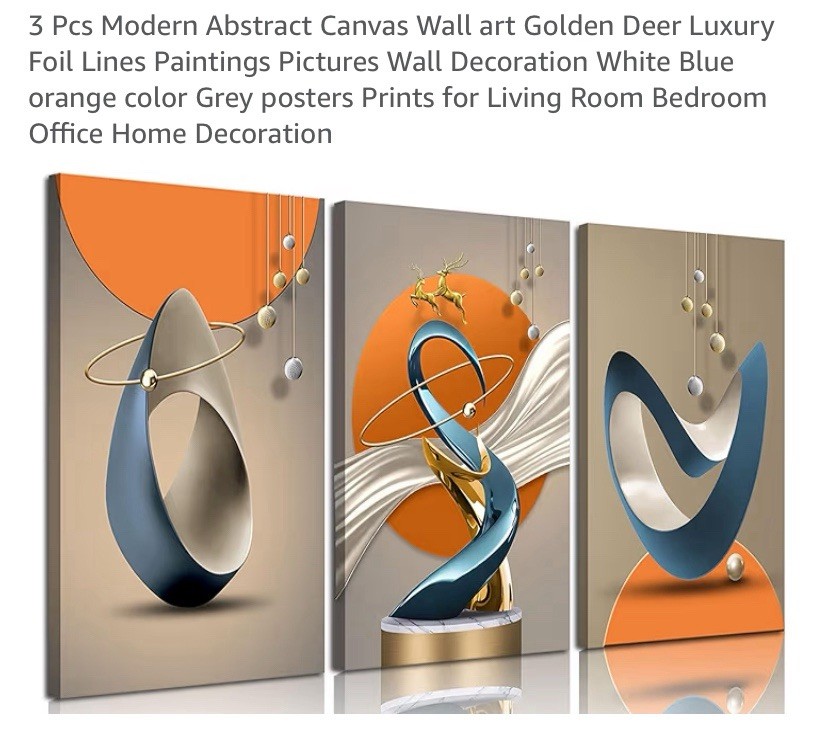 3pcs Abstract Wall Art