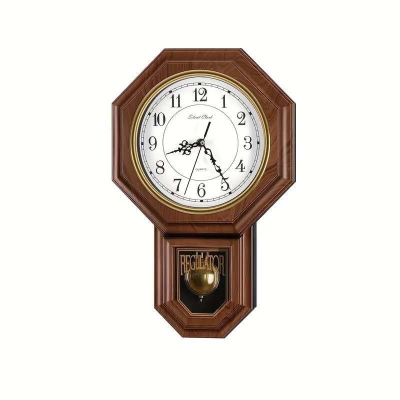 Pendulum Wall Clock with Battery Operated - Decorative Wall Clocks for Decor gallery