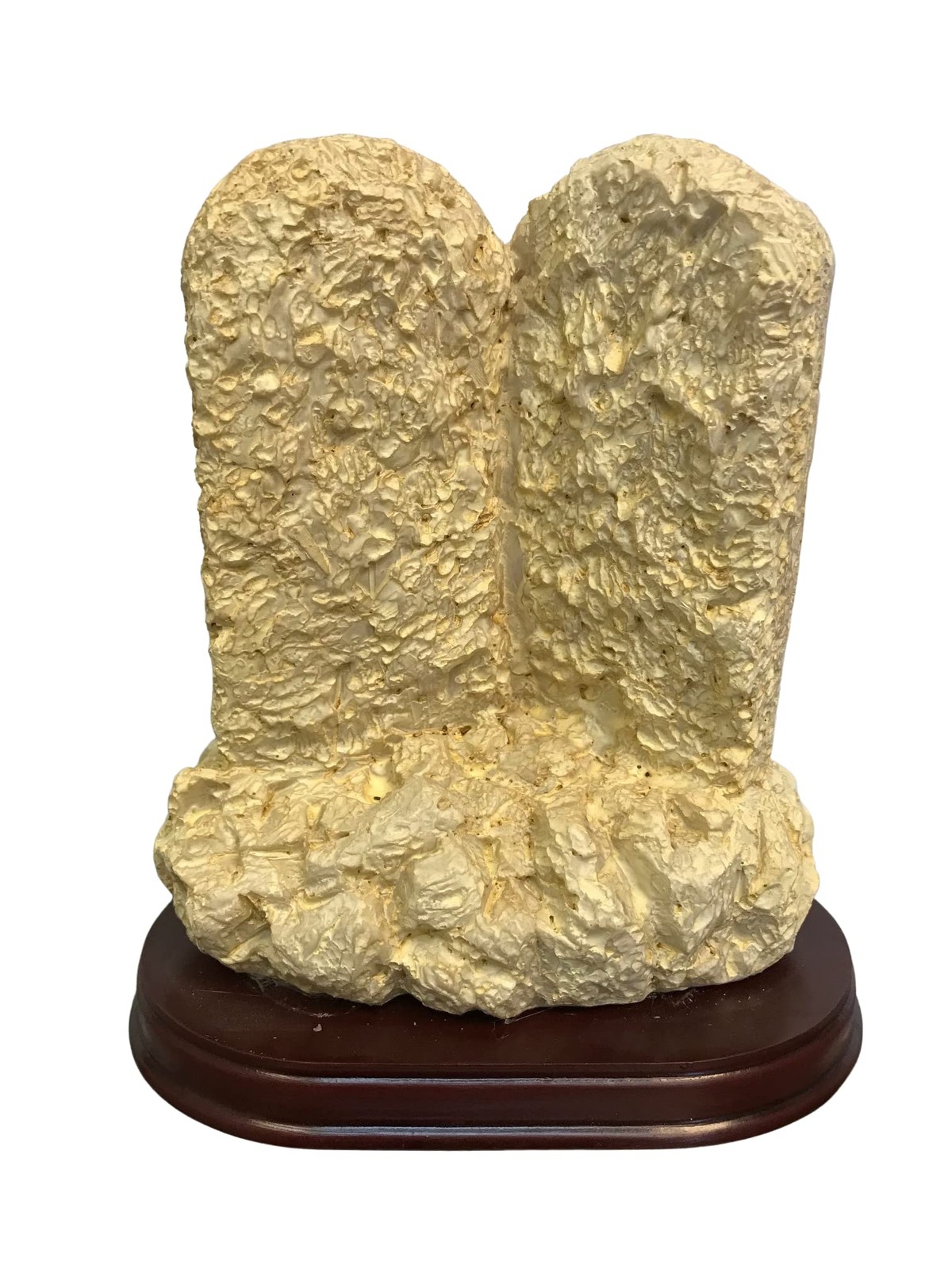 Ten Commandments Tabletop Decor Stone Replica Statue with Scripture On Wood B... gallery