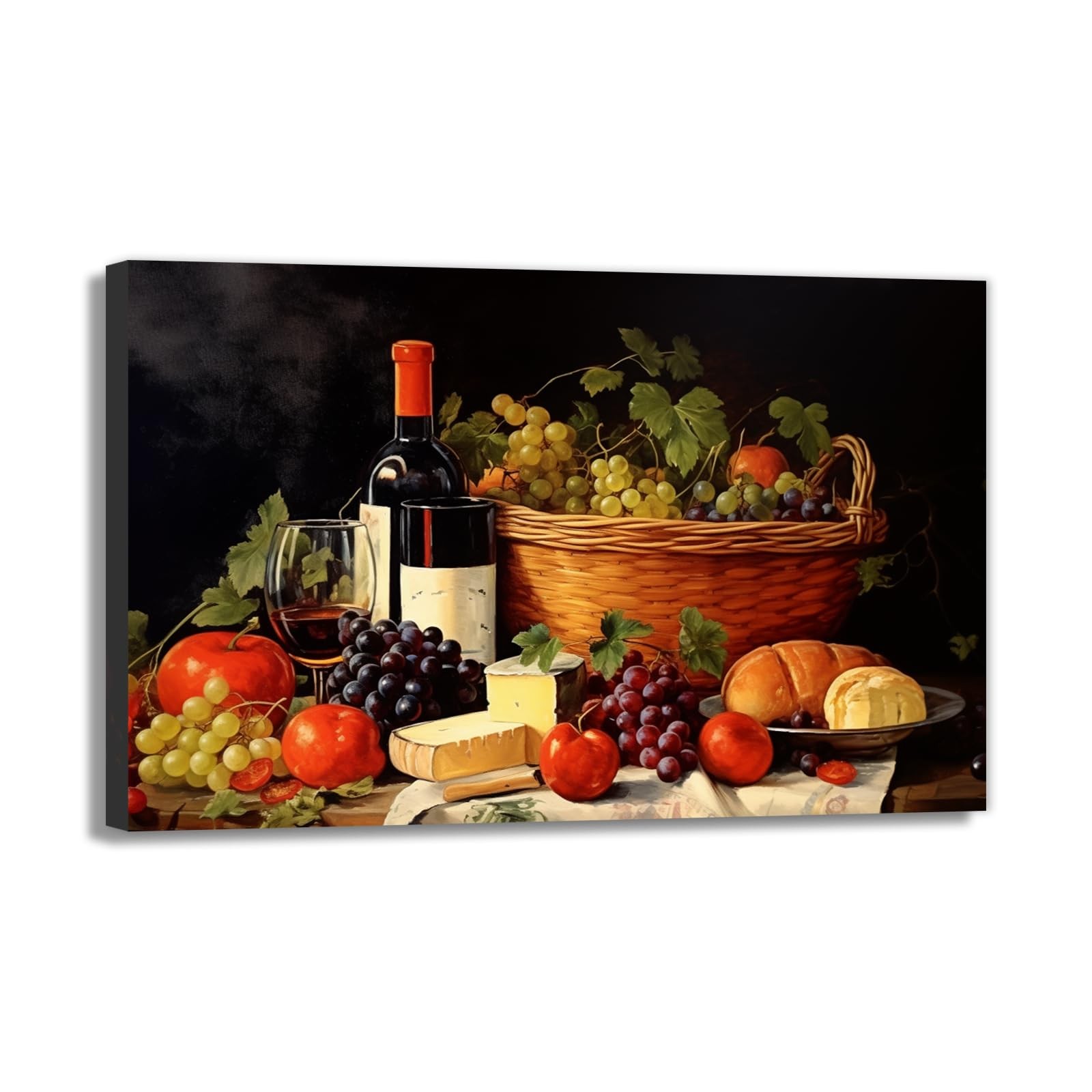 Kitchen Wine Wall Art Food Picture Prints Grape Fruit Still Life Painting Mod... gallery