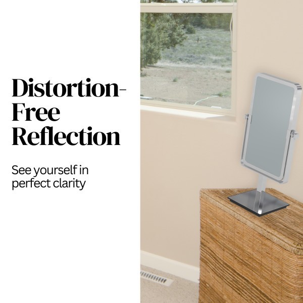 Aptations Mirror Image Rectangular Free Standing Mirror, Chrome gallery