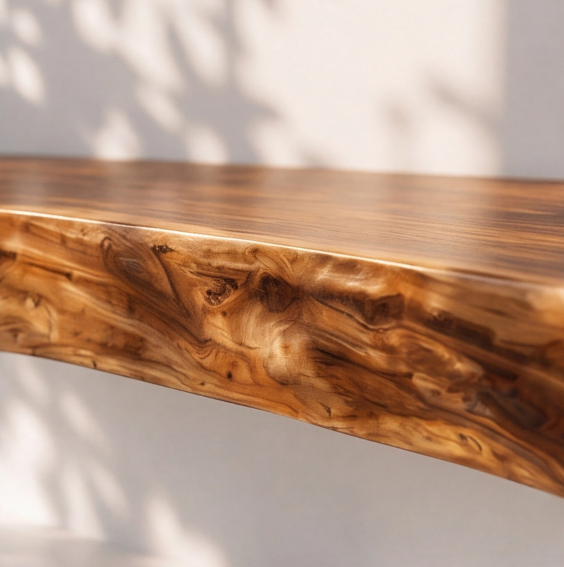 Floating Bathroom Vanity Rustic Solid Wood Live Edge Bathroom Sink Console gallery
