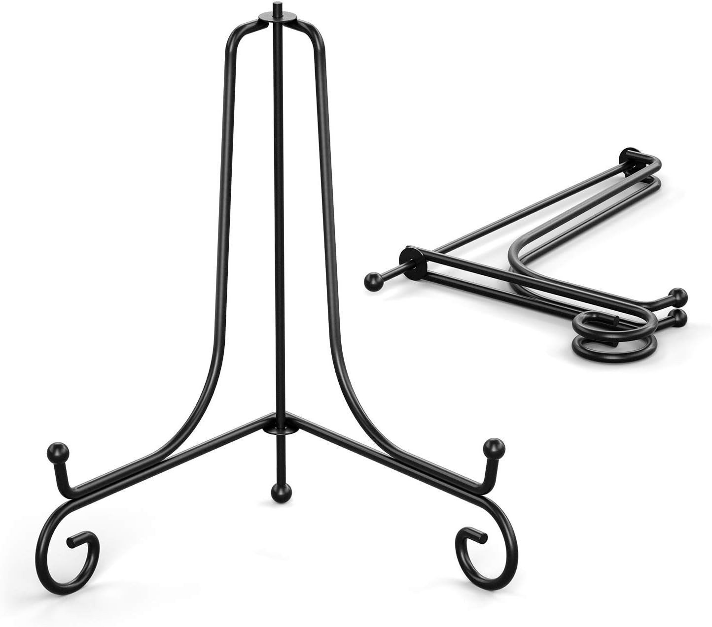 Sturdy 4-Inch Matte Black Plate Holder - Perfect for Photos and Collectibles gallery