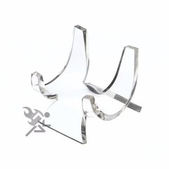 Clear Acrylic Easel Display Stands for 2″ to 5″ Saucers (1-3/4″ High) Qty: 6