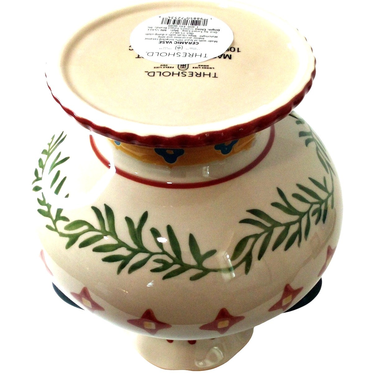 Painted Ceramic Vase – Threshold Multicolor Decorative BOHO Table Vase gallery