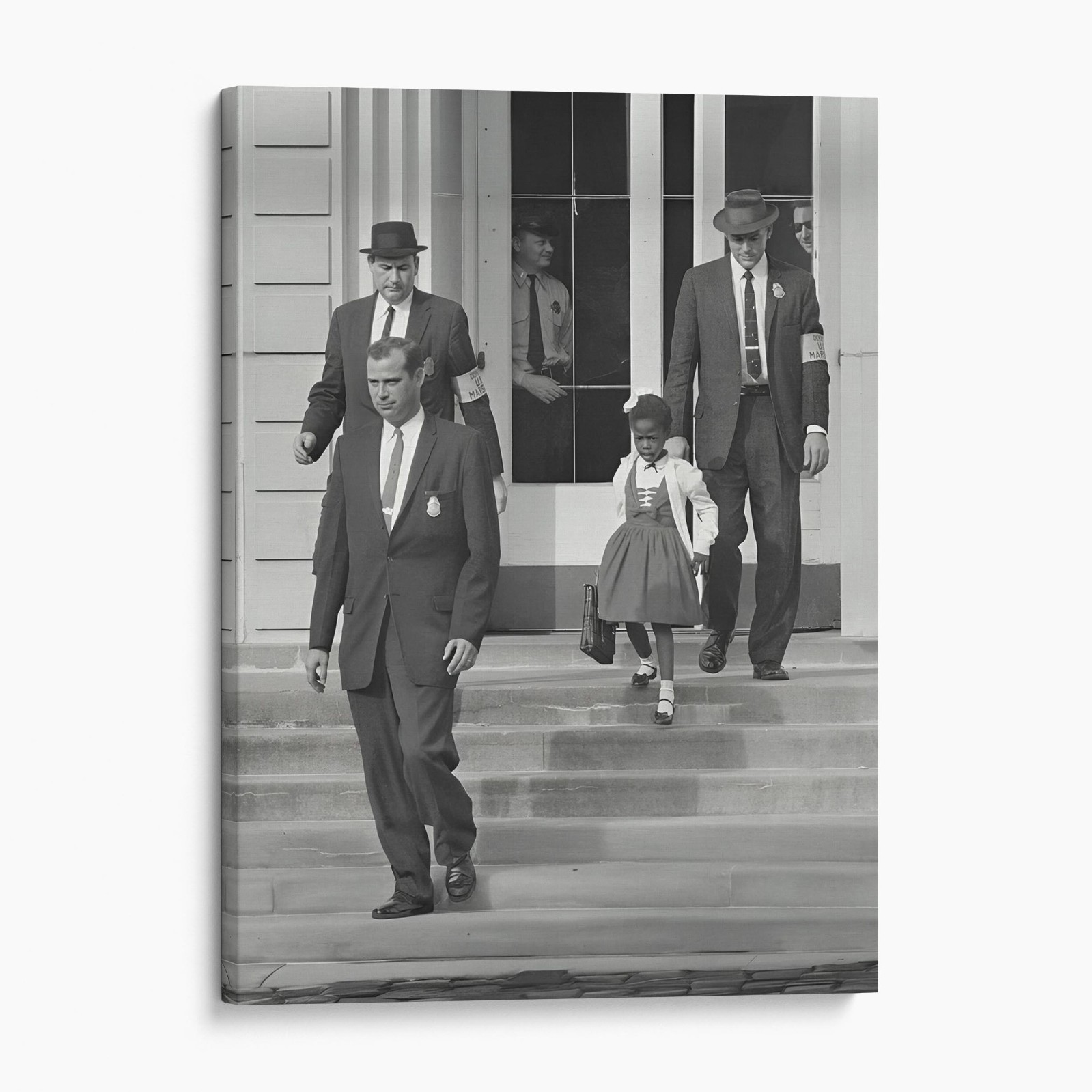 Ruby Bridges Walking To School - Civil Rights 1960s Canvas Wall Art Print gallery