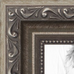 ArtToFrames Picture Frame Custom 1.25″ Silver Black with Beads Wood 4562 Small