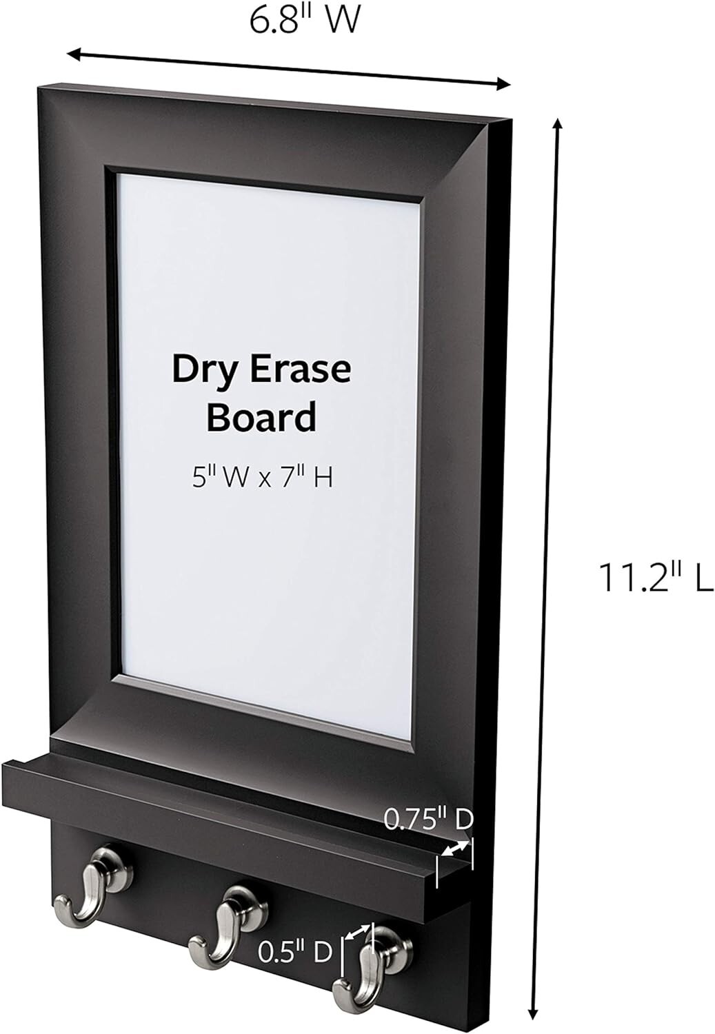 Command Dry Erase Message Center, Slate, 1Message Center with Key Hooks, 8strips gallery